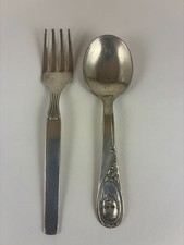 VINTAGE 1950's GERBER BABY SPOON Winthrop silverplate, Community Oneida Fork
