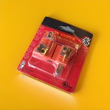    2-Pack 3-Prong to 2-Prong Outlet Adapter Orange Grounding  1 Unit