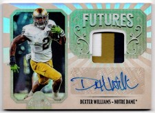 2019 Panini Legacy Futures Patch Auto DEXTER WILLIAMS #FP-DW Notre Dame RC RPA