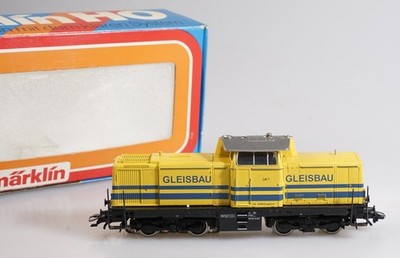 (0453) Märklin H0 Diesellok  Lok 1 gelb mit Aufdruck ''Gleisbau'' geprüft.