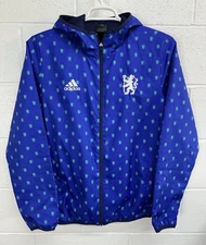 RARE Adidas Chelsea Soccer Windbreaker Lined Hoodie Jacket / Men’s Medium