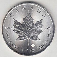 2016 5 Canada 1 oz silver maple leaf .9999 SILVER