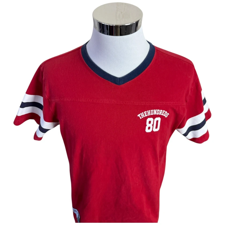 Camiseta The Hundreds Para Hombre Talla Grande L Roja Logo Gráfico Manga Corta Foto 3 de 4