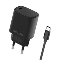 ŁAdowarka Sieciowa Beline 20W 1Xusb-C PD 3.0+Kabel USB-C - Czarna Beline