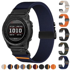 Nylon Watch Band Strap For Garmin Fenix 8 E 7 7X 6 6X Pro 3HR 5 5X Plus 965 955
