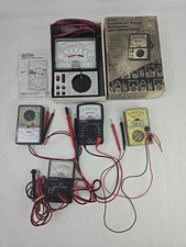 Test Meter Multimeter Lot Micronta Craftsman Radio Shack Chicago Electric