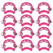 12 Pcs Shakers Musical Instruments Handbell Bells Kids Handheld Tambourine