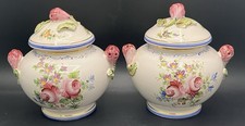 Paire de pots à sucre en faïen…