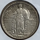 1917 Standing Liberty Quarter Type 1 No Stars Reverse  VF+
