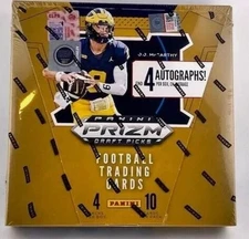 2024 Panini Prizm Draft Picks Football HOBBY Box FACTORY SEALED 4 Packs 4 Auto