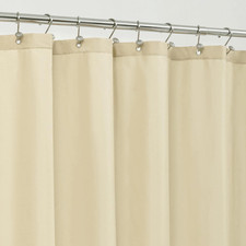 ALYVIA SPRING Cream Fabric Shower Curtain Liner Waterproof - Soft  Light-Weight