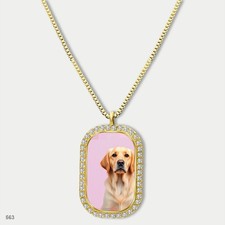 Stunning Cute Golden Retriever Dog Fashion Pendant Necklace Chain Image Dog Tag