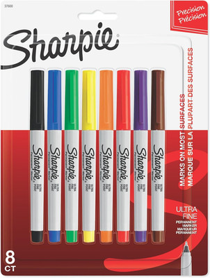 Sharpie 376PP Permanent Markers, Ultra Fine Point, Classic Colors, 8 Count