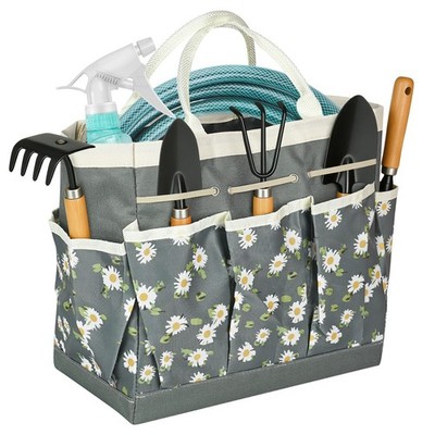 PYserne Garten Werkzeugtasche Organizer, 600D Oxford Stoff mit Taschen und Grau