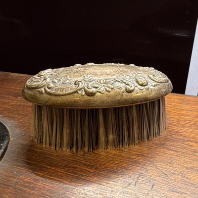 Antique Gotham Sterling Silver 26 Ornate Metal Top Vanity Brush custom engraved 