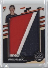 2026 Stars & Stripes Prizm Jumbo Materials Jersey Number 4/4 Brenner Brown yl0