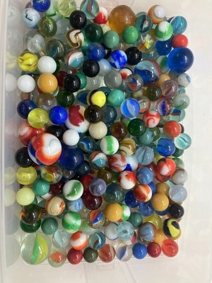 Vintage Glass Marble Collection mixed large lot estate 225 + pieces