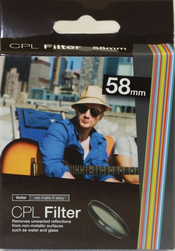 CPL-58 58mm CPL Filter Circular Polarize For canon 18-55mm 55-250 75-300 70-300m - Picture 2 of 2
