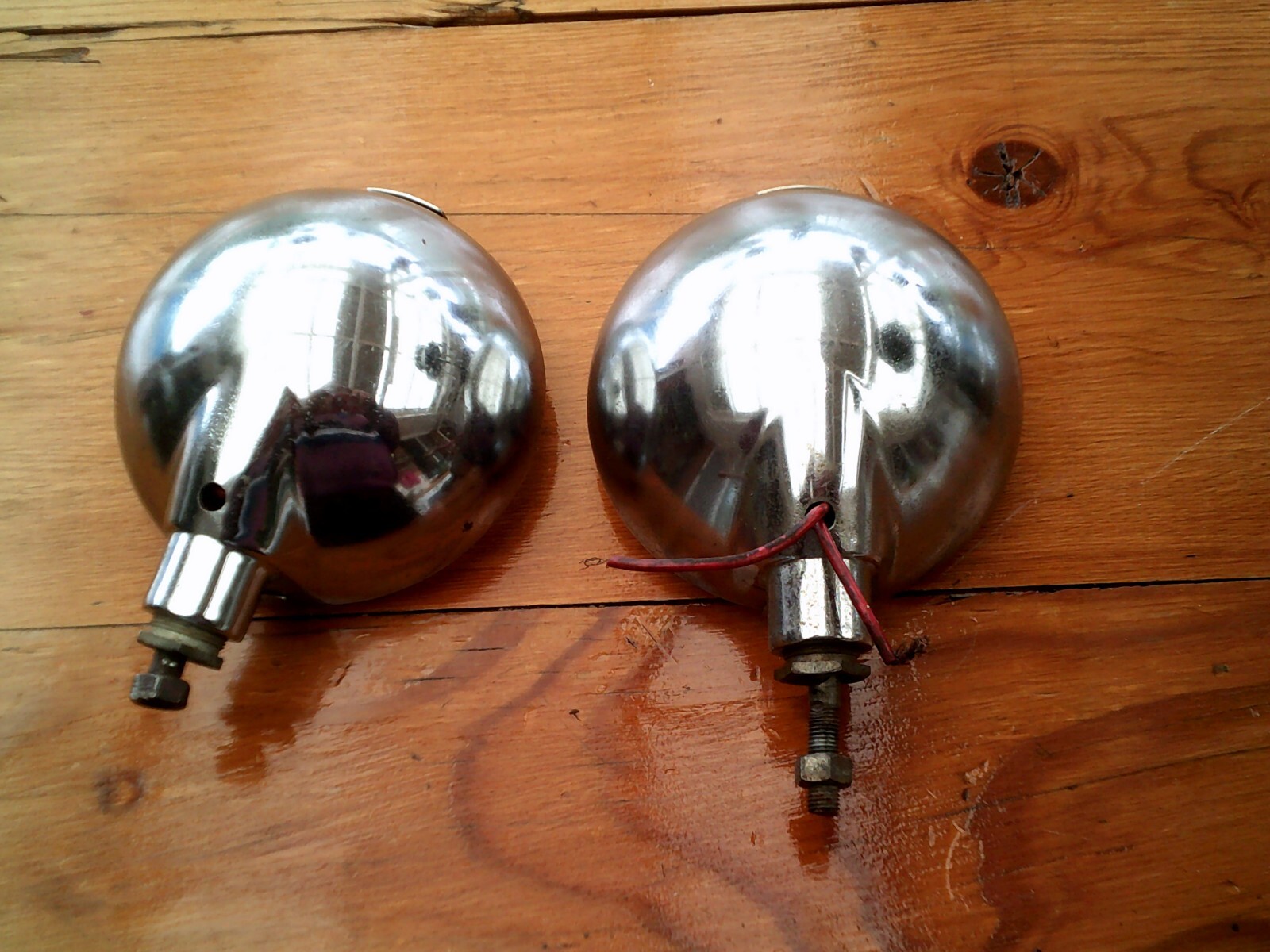 VINTAGE BRITISH PAIR 5"BRASS/CHROME CAR LIGHTS eBay