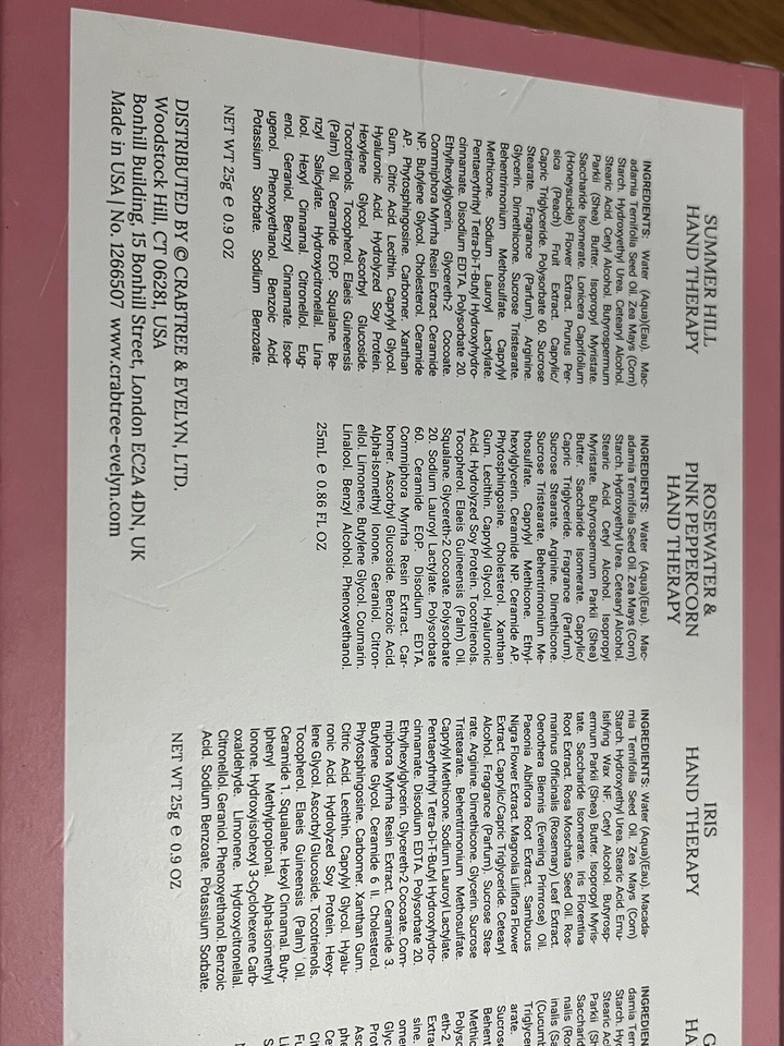 Crabtree and Evelyn Winter Reds Ultra Hidratante Terapia de Manos Falta Lavanda Foto 3 de 4