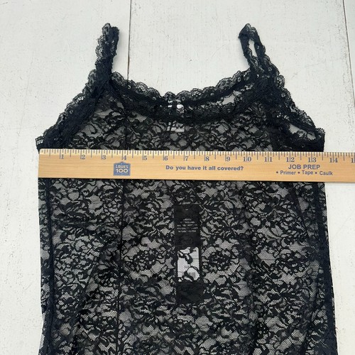 Fashion Nova Black Lacey Sheer Lingerie 2 Piece Tank Top Sleep Set Womens Size M - Picture 6 of 10