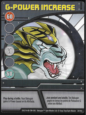 Bakugan Battle Brawlers Ability Card G-Power Increase Ba279-Ab-Sm-Gbl 36/48C | Ebay
