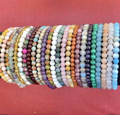 Healing Stone Stretch Bracelet 4mm Natural Gemstone Balance