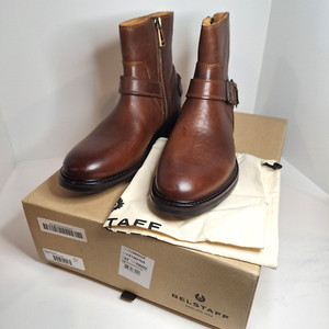 Belstaff Trialmaster Boots Mens US 9 Smooth Leather Brown Moto Italy 42 Harness Men main image 4