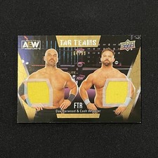 2021 Upper Deck AEW Dax Harwood Cash Wheeler FTR Tag Teams Dual Shirt Relic /99