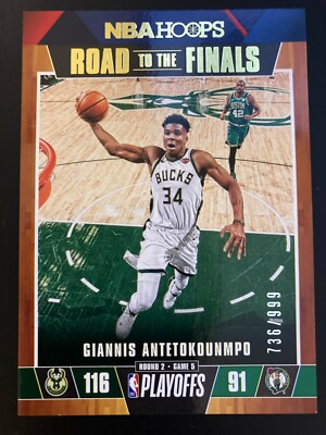 2019-20 Panini Hoops Road to the Finals 2nd Round Giannis Antetokounmpo ed/999