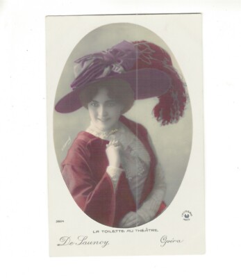 Postcard  Glamor Serie Evening wear for the theater Opera De  Launoy TA1203