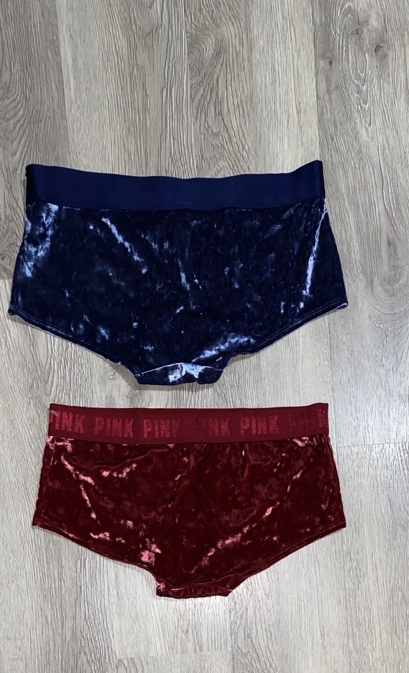 Victorias Secret ROSA Terciopelo Extra Bajo Tiro Cheekster Bragas Mujer M Nuevo con Etiquetas Lote Foto 2 de 4