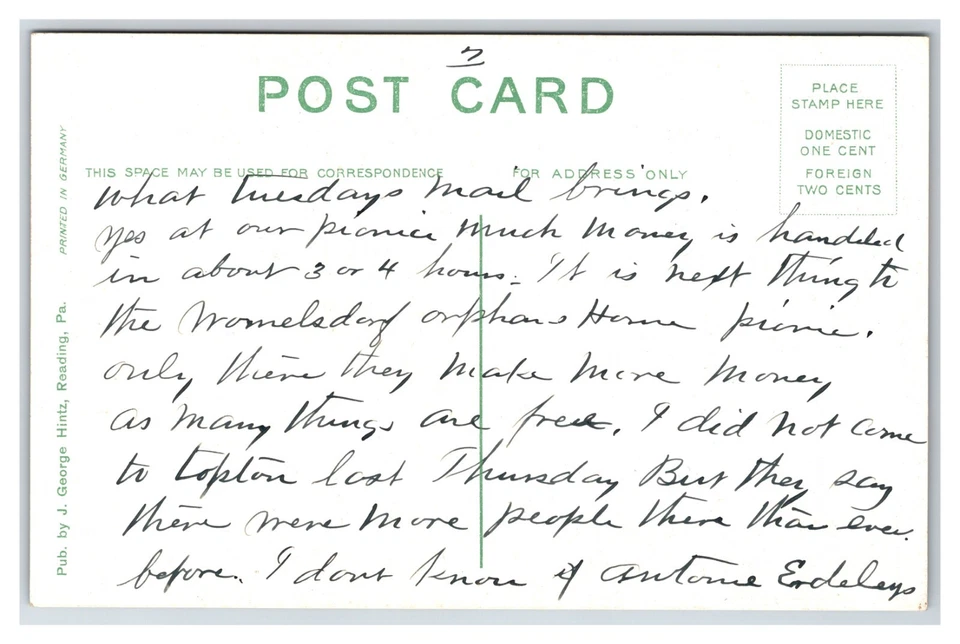 Puente Belt Line Cerca de Tulpehocken Reading Pennsylvana PA UNP DB Postal T2 Foto 2 de 2