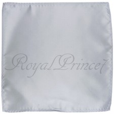 Light SILVER Microfiber Solid Handkerchief Pocket Square Hanky Wedding