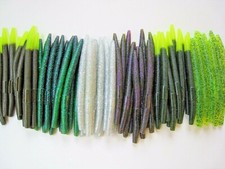 60 pk 5" Senko style Soft Plastic Bass Worms - 6 Colors/10 Each BRIGHT MULTIPACK