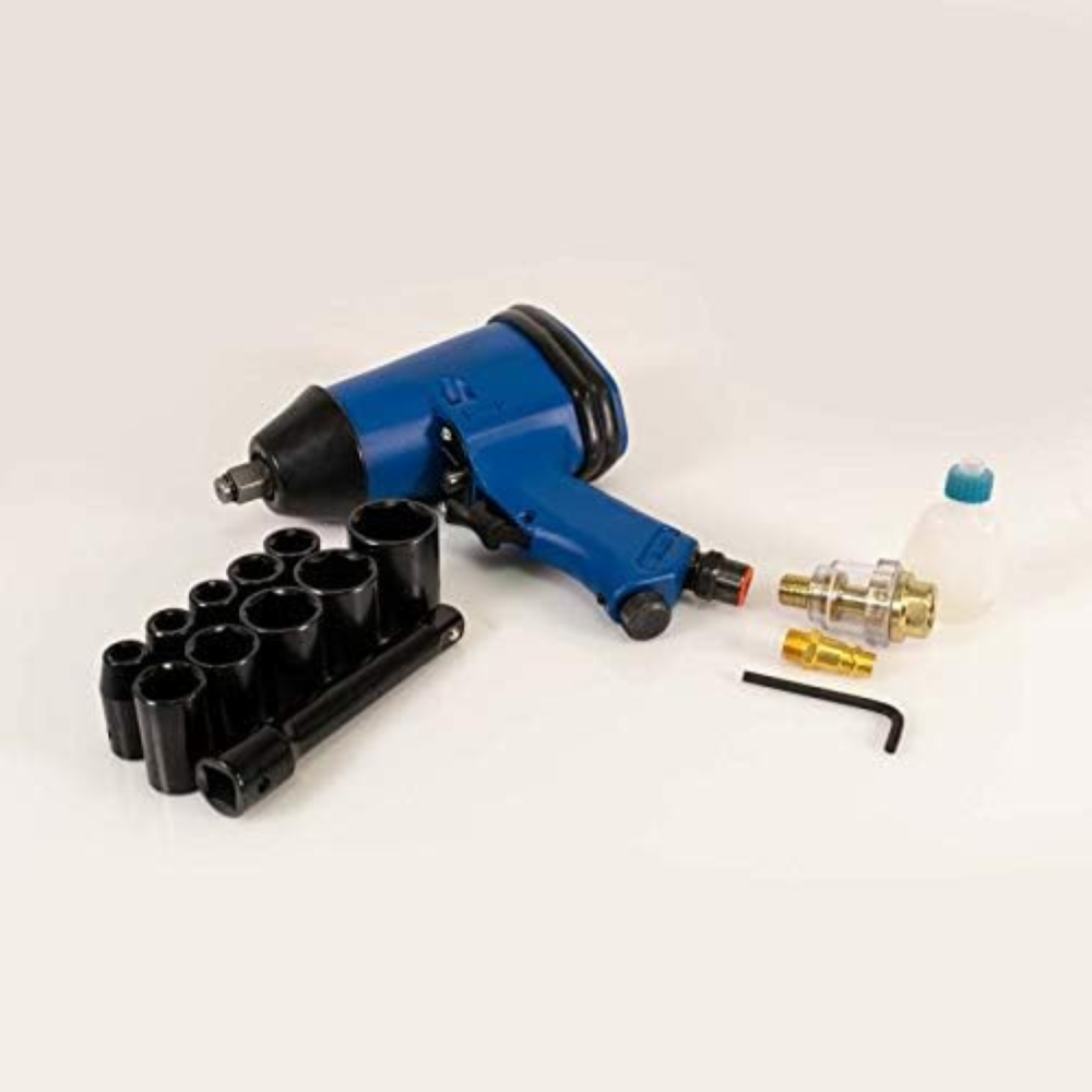 Mauk Set di cacciaviti a percussione ad aria compressa, 16 pezzi, 320 Nm, 1/2 po