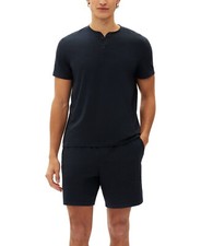 Gap Men's 2-Piece Short Sleeve Henley Pajama Set - Solid Color, Cotton/Modal/Spandex Blend (New With Tags)