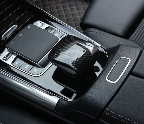 Cubierta de perilla de cambio de marchas negra carbono para Mercedes-Benz GLB X247 2019-2021