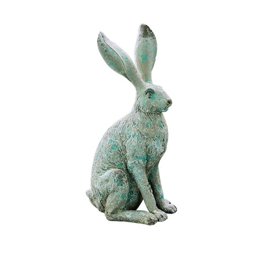 Statue Lapin De Pâques En Paille - Décoration Jardin Mignonne 30cm - Pour Intérieur/extérieur, Balcon, Pelouse, Cadeau De Pâques - 13
