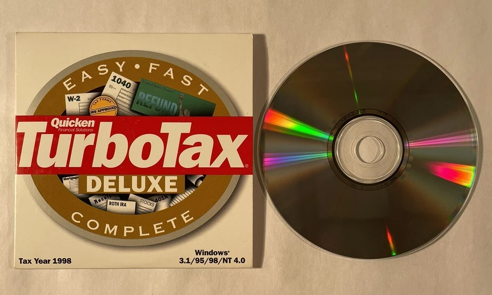 Intuit 1998 TurboTax Deluxe Complete Federal Return Windows 3.1/95/98/NT 4.0 CD - Image 3 of 3
