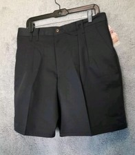 Vintage NEW CHIC 90s Mom Shorts Black Size 18 Pleated High Waist Wide Leg