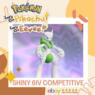 Mega Mewtwo X Shiny   Pokemon Let s Go Pikachu Eevee Battle 6 IV Competitive EV