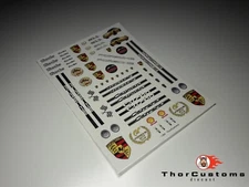 Porsche -  Water-Slide Decals clear 1/64 scale.