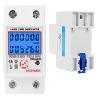 LCD Digital Kwh Wattmeter Power/Consumption Energy Meter/Electric Din Rail 230V