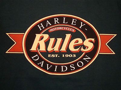 Vtg Harley-Davidson Motorcycles Rule Indianapolis Holoubek Green