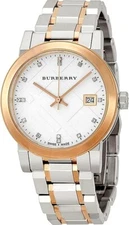 BURBERRY  BU9127  Silver Dial Two Tone 34mm Women's Watch