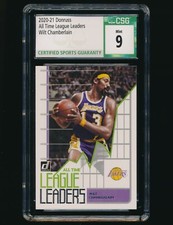 2020-21 Donruss All Time League Leaders #9 Wilt Chamberlain CSG 9 Mint