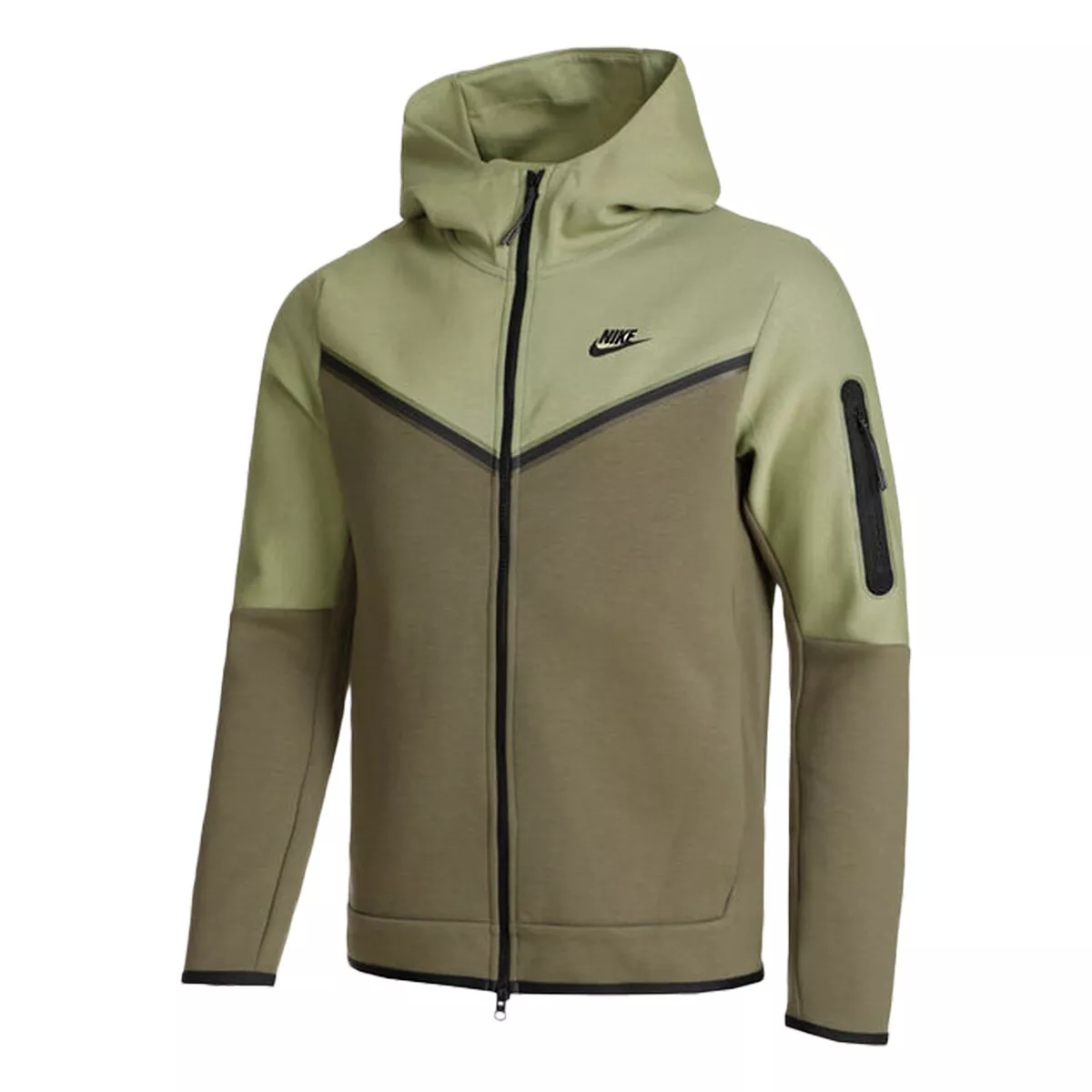 Nike Tech Fleece Hoodie Full Zip Alligator Medium Olive Green