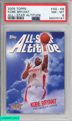 2005 TOPPS ALL-STAR ALTITUDE KOBE BRYANT #AS-KB LAKERS HOF PSA 8