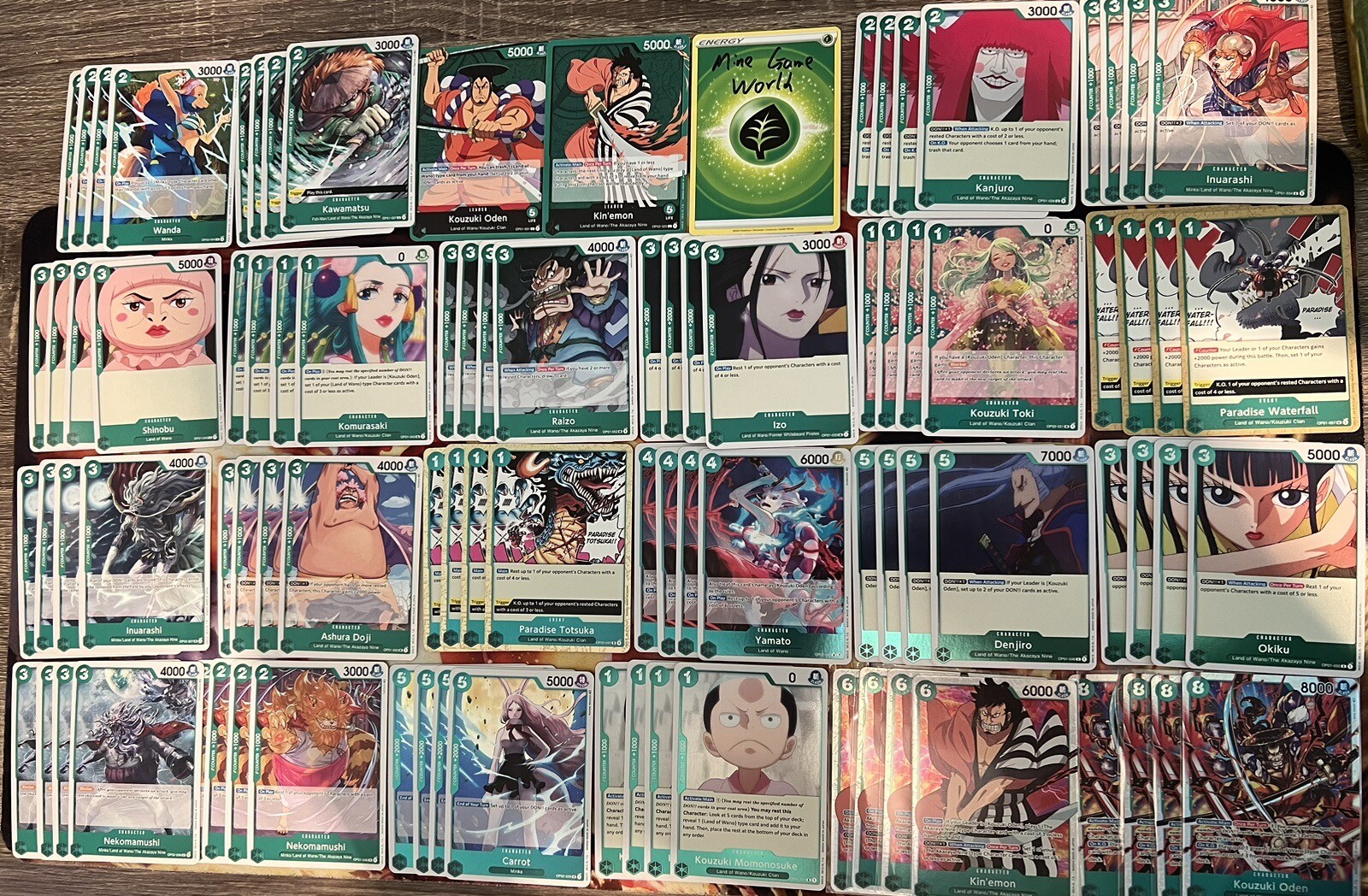 One Pice Card Game OPCG land Of Wano (Yamato, Oden, Kinemon) Full Deck (English)